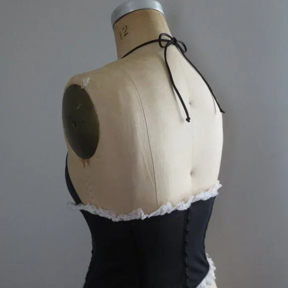 Vintage Victoria's Secret Black Halter Sheer Corset - NWOT - Picture 4 of 6